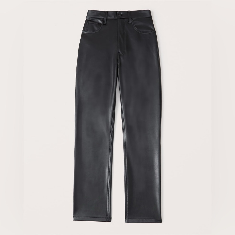 Vegan Leather 90s Straight Pant